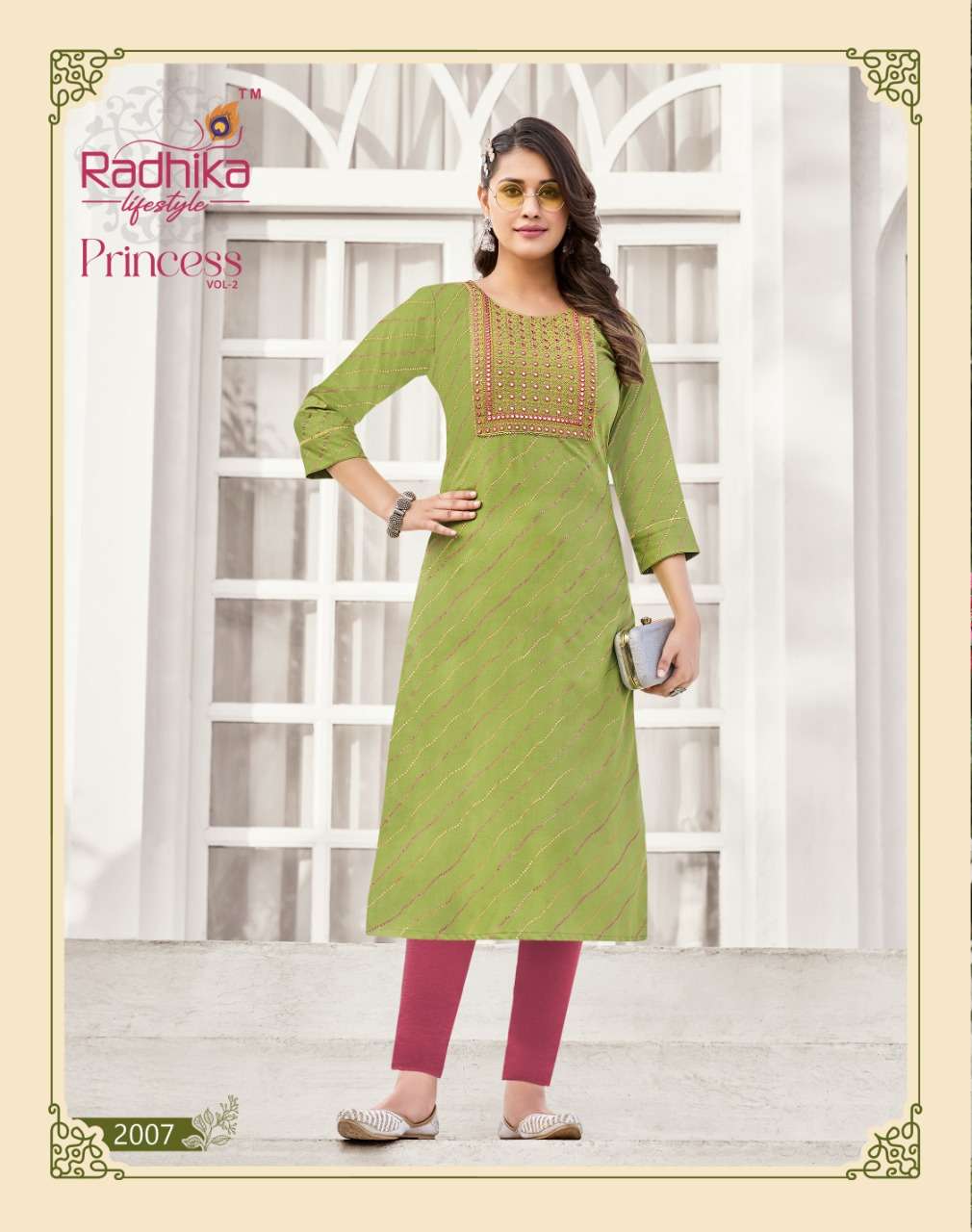 Radhika Launch Princess Vol 2 Embroidery Long Kurti Collection On Wholesale