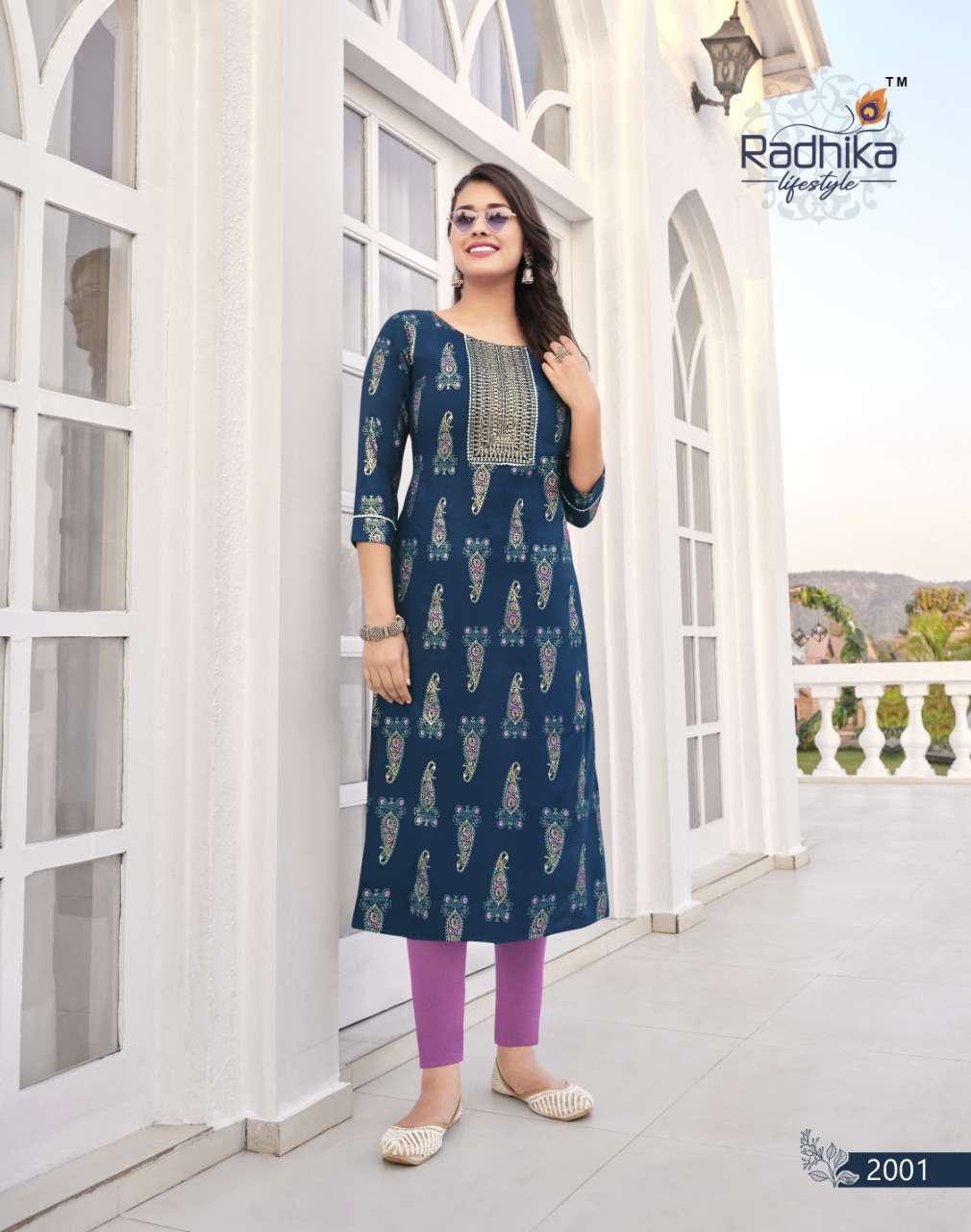 Radhika Launch Princess Vol 2 Embroidery Long Kurti Collection On Wholesale