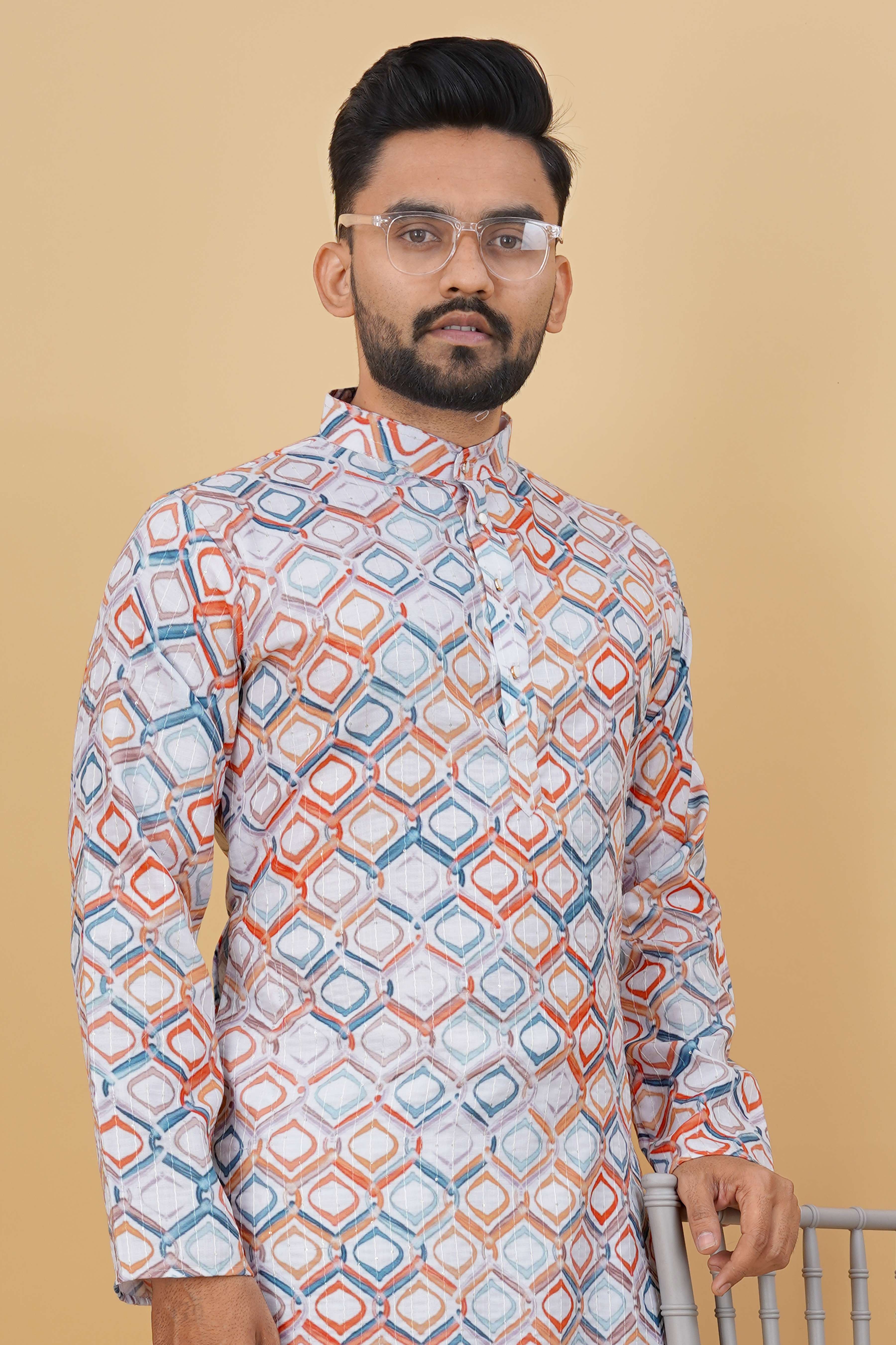 Rajvadi N65 Mens Kurta  5 Piecs Catalogue Factory Price