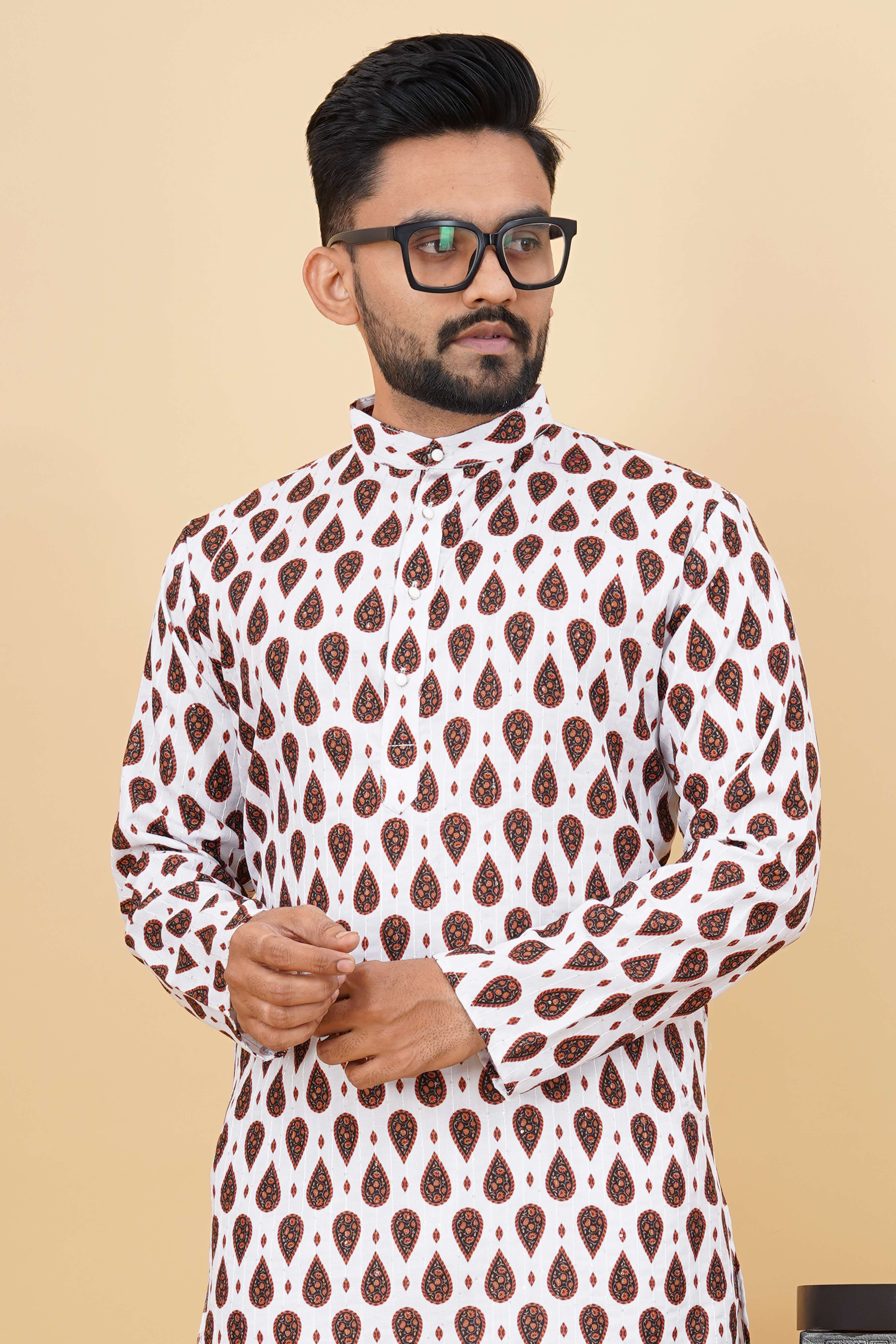 Rajvadi N65 Mens Kurta  5 Piecs Catalogue Factory Price