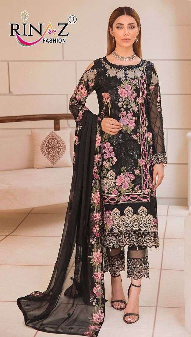 Rinaz Fashion Ramsha Vol 12 Pakistani Suit Fox Georgette With Heavy Embroidery&Diamond Work On Wholesale