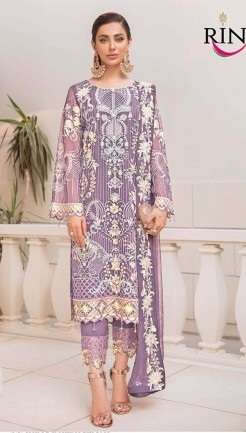 Rinaz Ramsha Vol 11 Pakistani Suits  Fox Jorjet with Heavy Embroidery & Diamond Work On Wholesale