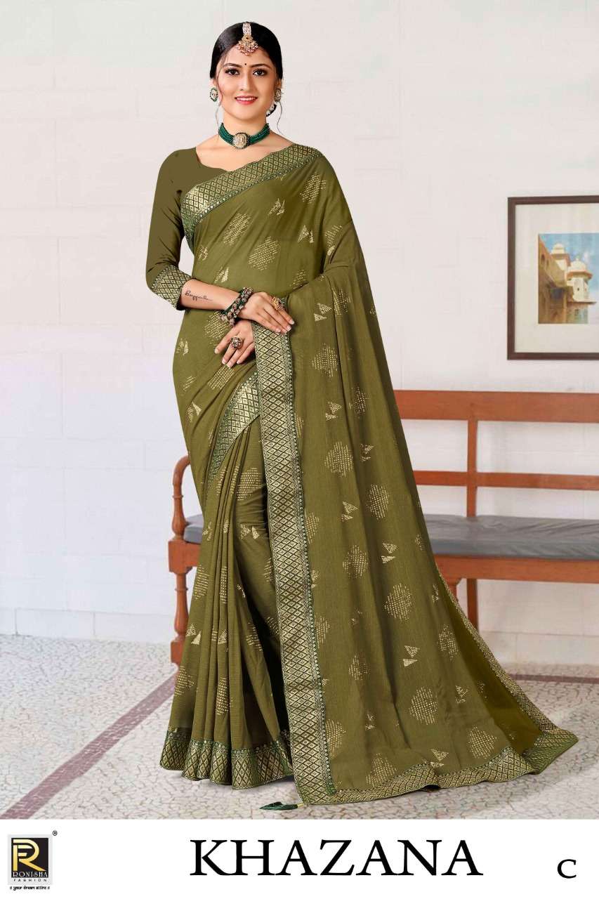 Ronisha khazana Beautiful Silk Bollywood Saree Collection on Wholesale