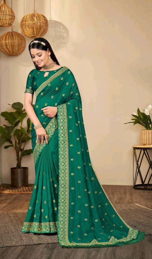 Ronisha Soni Kudi Embroidered Saree On Wholesale