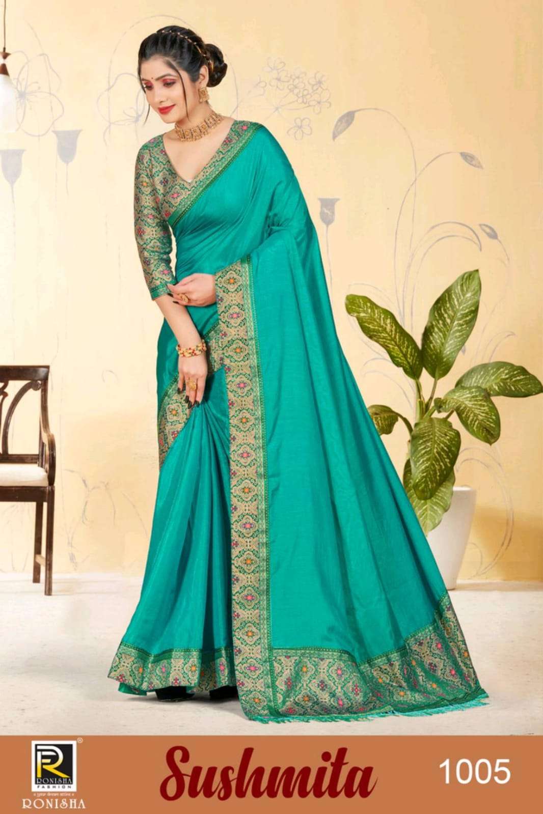 Ronisha Sushmita  Bollywood Beautiful Saree Collection On Wholesale