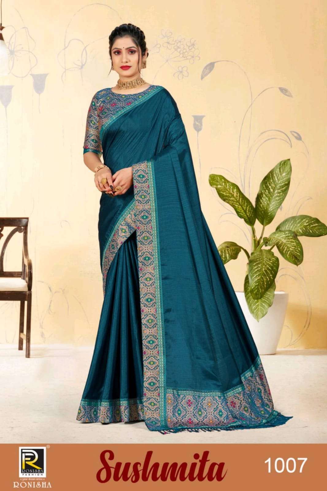 Ronisha Sushmita  Bollywood Beautiful Saree Collection On Wholesale