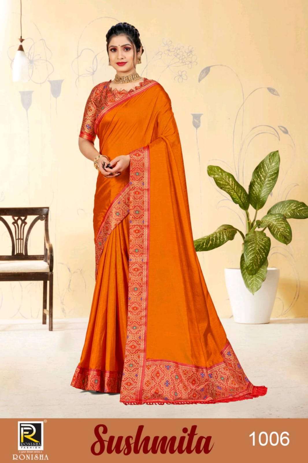 Ronisha Sushmita  Bollywood Beautiful Saree Collection On Wholesale