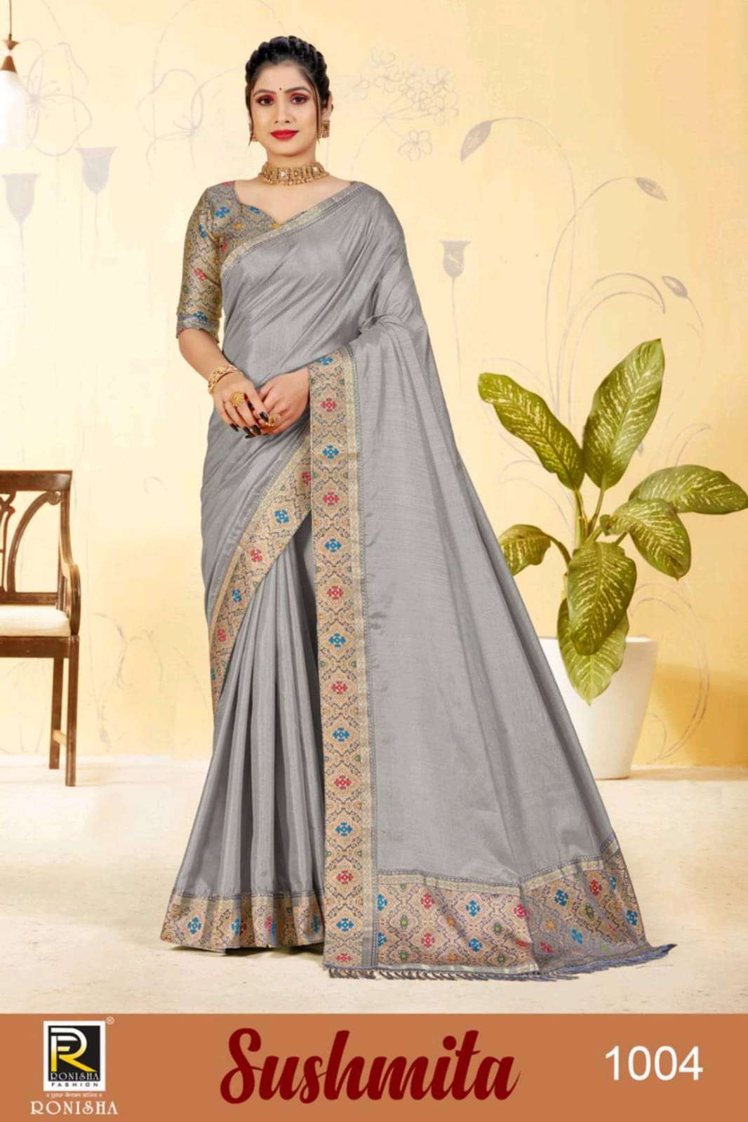 Ronisha Sushmita  Bollywood Beautiful Saree Collection On Wholesale