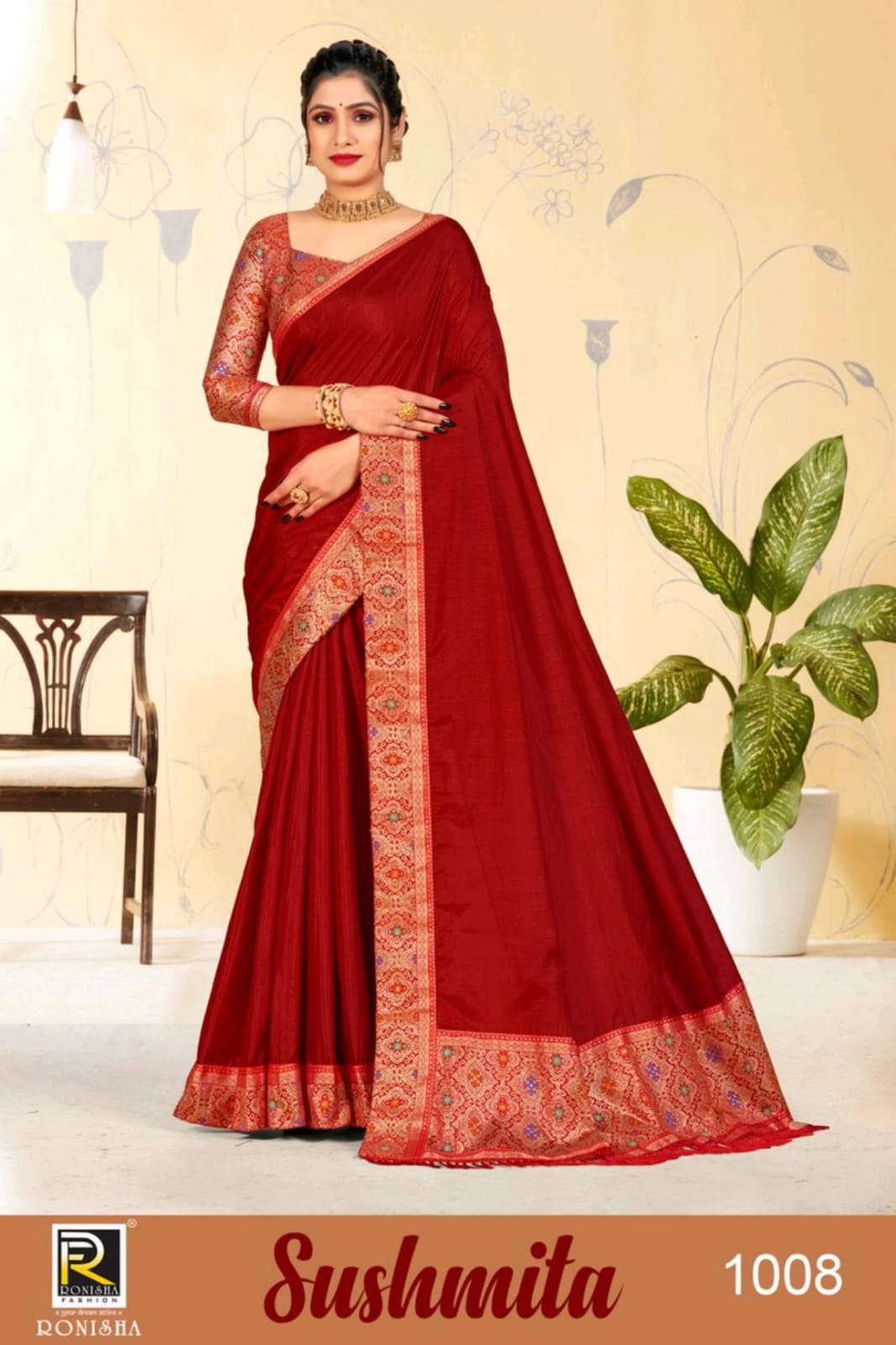 Ronisha Sushmita  Bollywood Beautiful Saree Collection On Wholesale