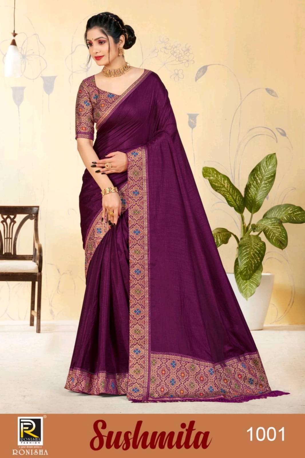 Ronisha Sushmita  Bollywood Beautiful Saree Collection On Wholesale