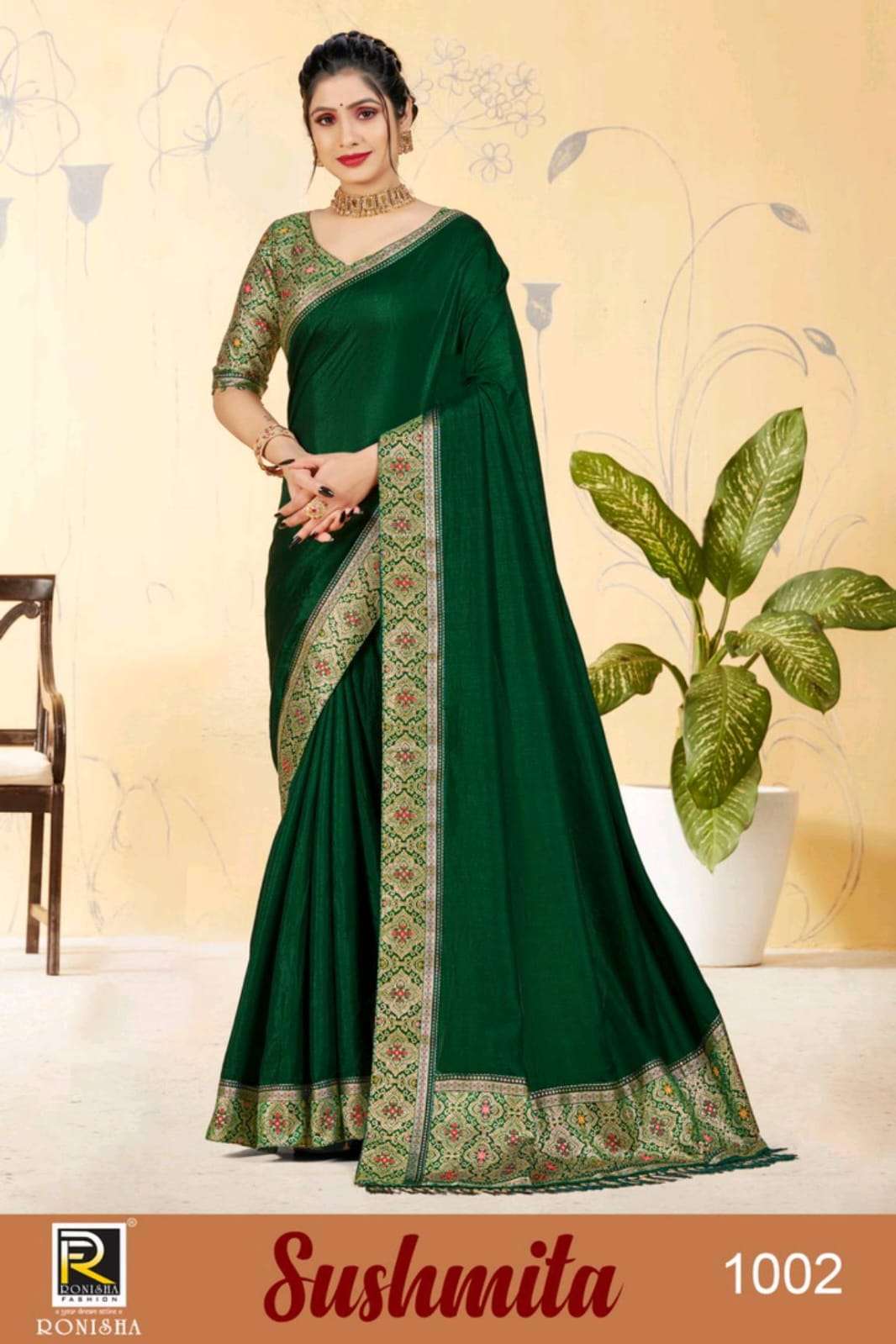 Ronisha Sushmita  Bollywood Beautiful Saree Collection On Wholesale