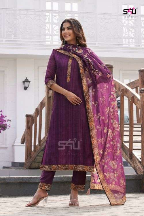 S4u Kantha Ocassion Wear Kurti With Bottom Dupatta Collection On Wholesale