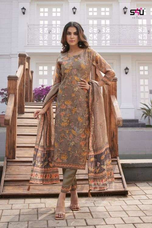 S4u Kantha Ocassion Wear Kurti With Bottom Dupatta Collection On Wholesale
