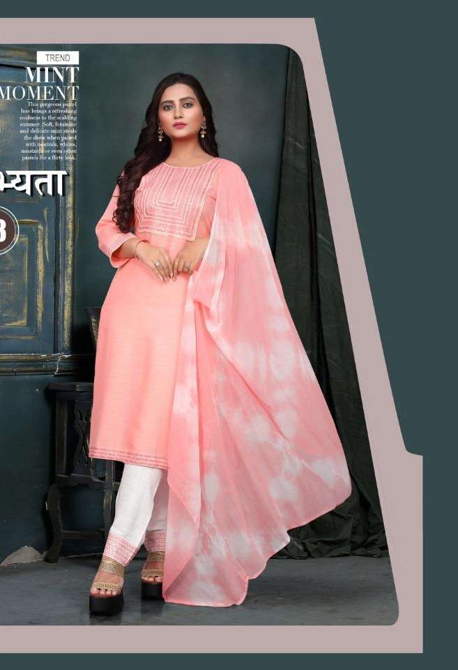 Sabhayta Beauty Queen Heavy Sequence Work Kurti With Pant & Silk Dupatta On Wholesale