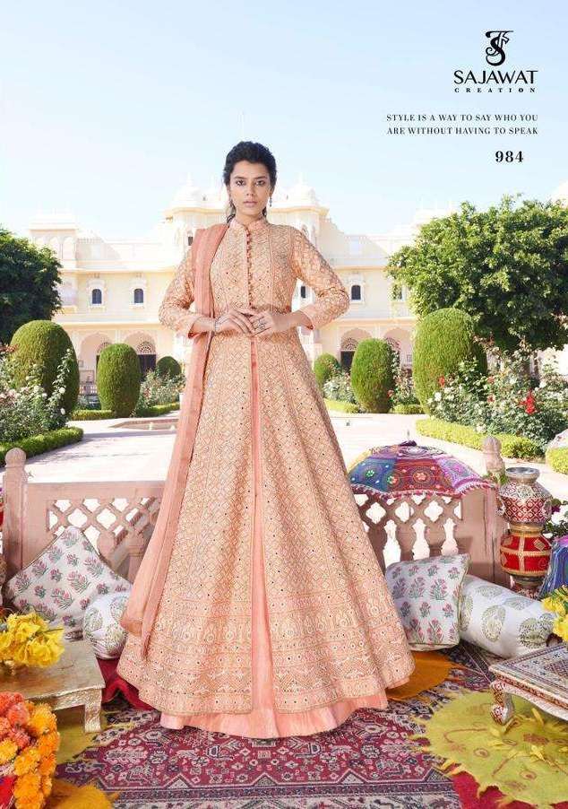 Sajawat Meraki Vol 7 Heavy Fox Jorjet And Work Full Stitch On Wholesale