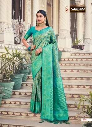 Sangam Prints Festive Rajpari Kanjeevaram Silk Saree On Wholesale