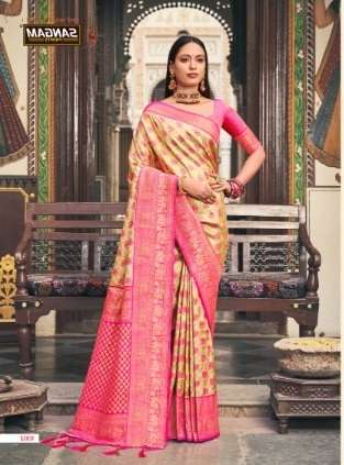 Sangam Prints Festive Rajpari Kanjeevaram Silk Saree On Wholesale