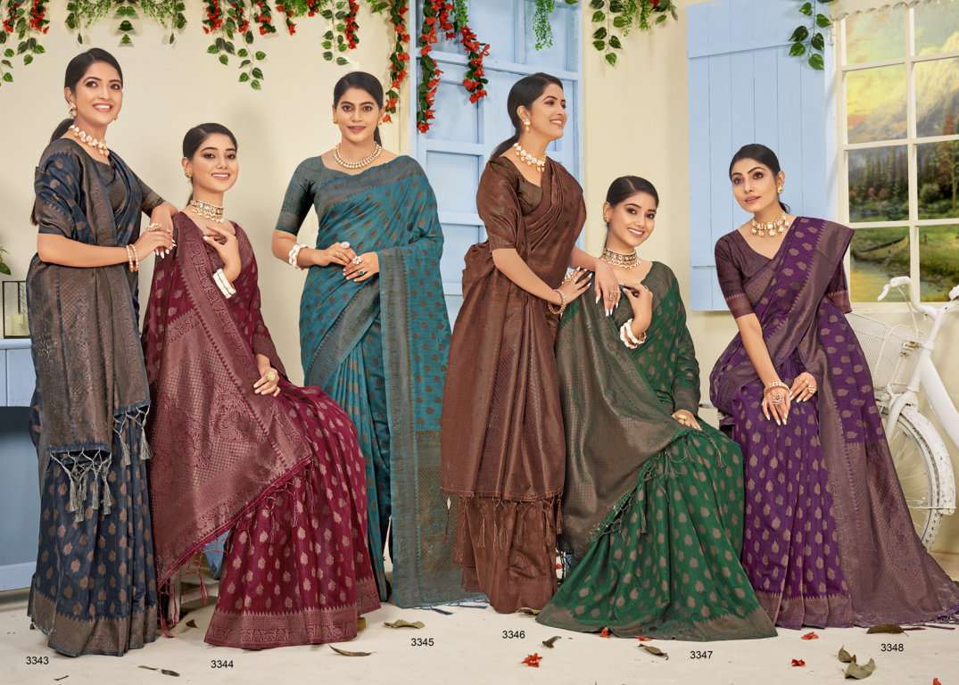 Sangam Prints Royal Cotton Saree on Woven Work On Wholesale