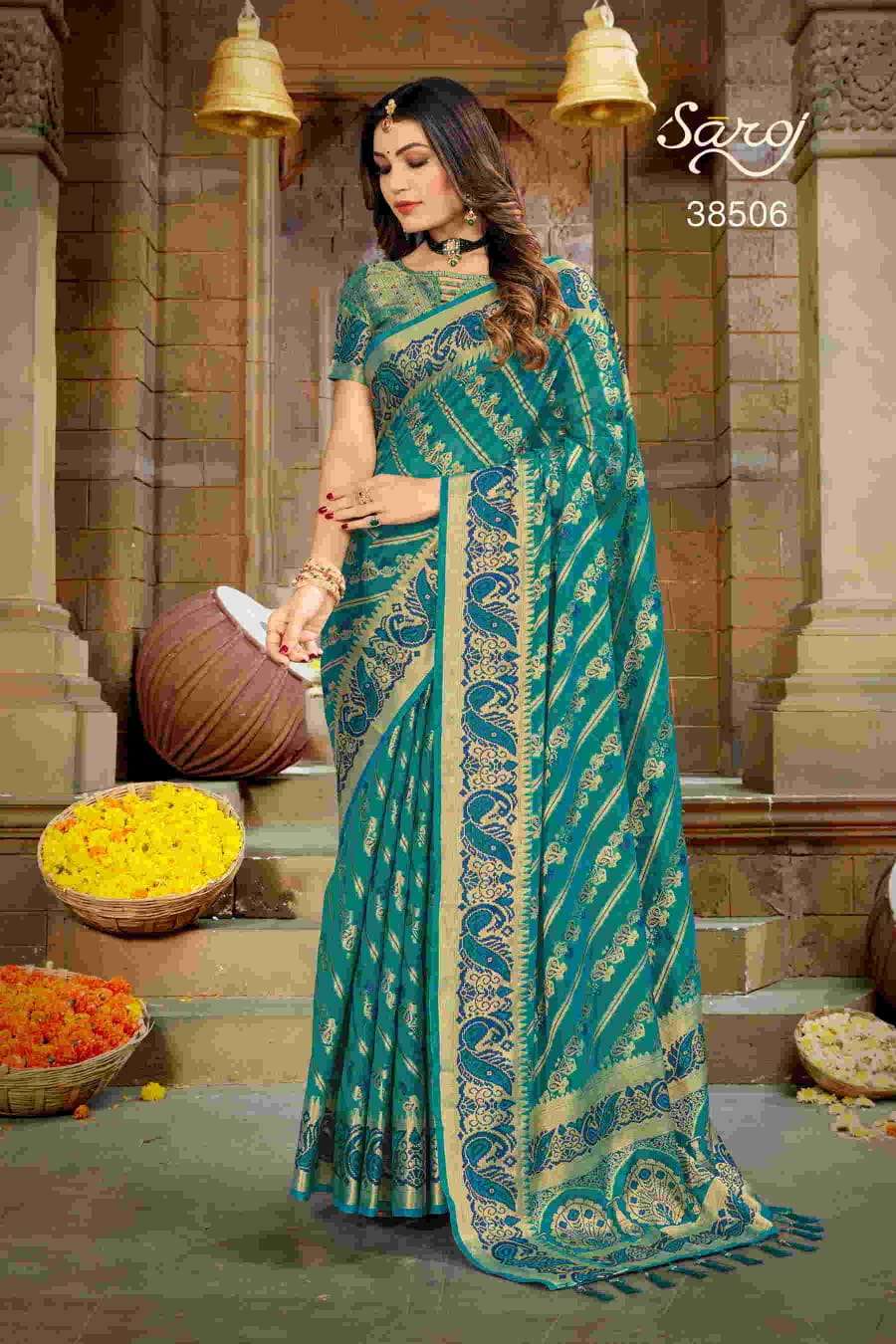 PURE ORGANZA VOL-1 BY ALISA WHOLESALE SERIES ORGANZA UNSTICHED SAREES  WHOLESALE 4 PCS
