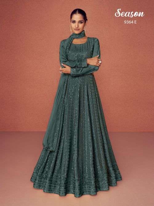 Season 9364 New Designer Party Wear Gown Collection On Wholesale