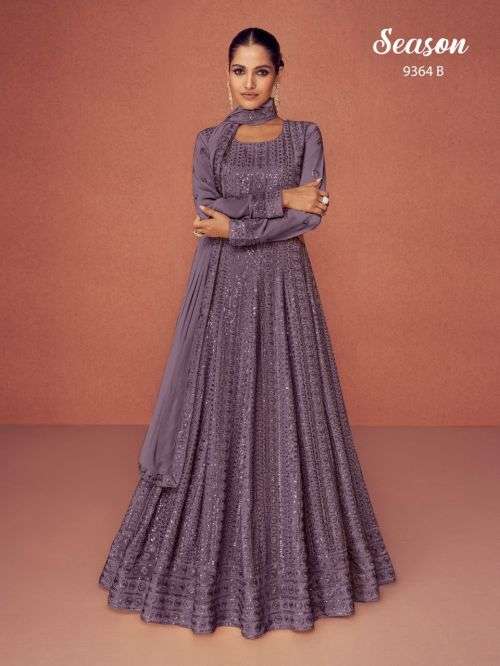 Season 9364 New Designer Party Wear Gown Collection On Wholesale