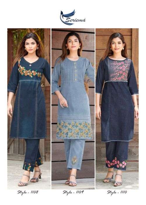 Front open kurti on pants  Jeans  Kurti Outfit  Capri pants Jeans   Kurti Combination Kurti top