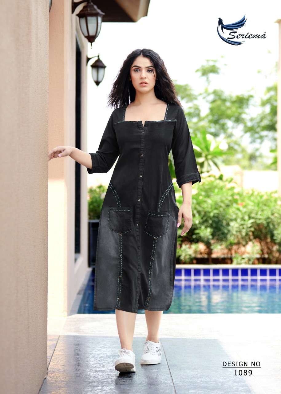 Casual Wear 3/4th Sleeve Ladies Stylish Denim Kurti at Rs 525 in Surat