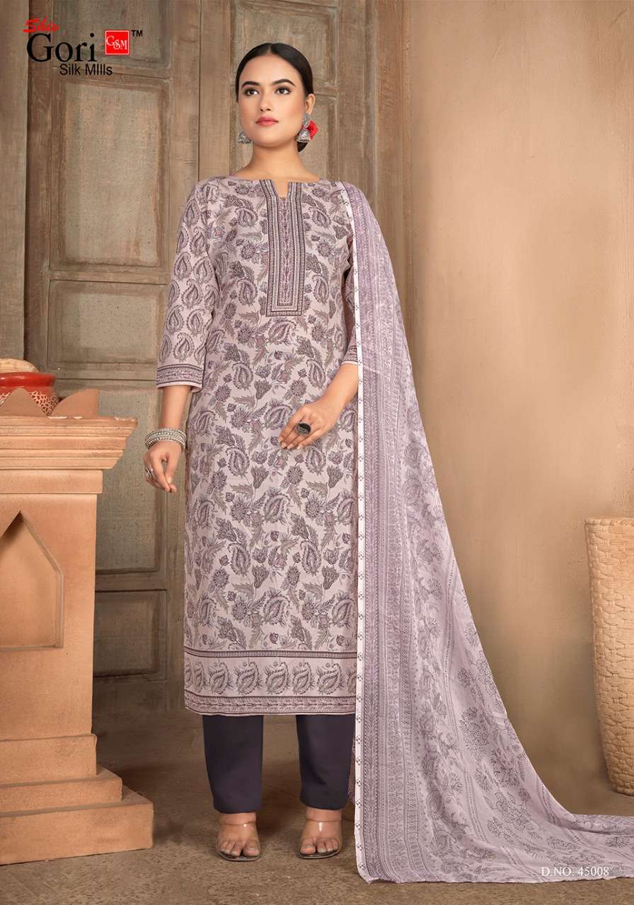 Shiv Gori Silk Mills Punjabi Kudi Vol-45 Indonesia Cottan Digital Collection On Wholesale