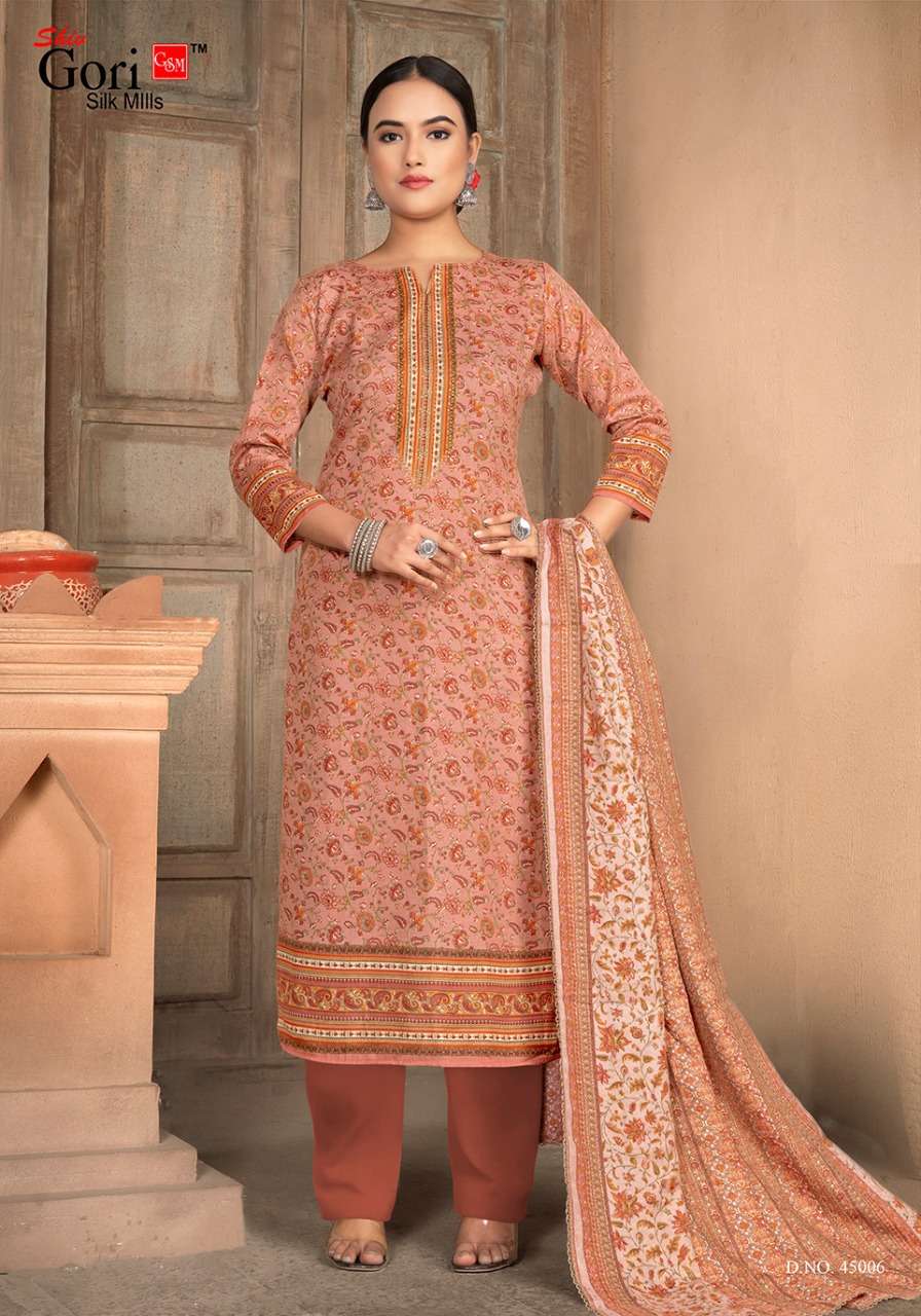 Shiv Gori Silk Mills Punjabi Kudi Vol-45 Indonesia Cottan Digital Collection On Wholesale