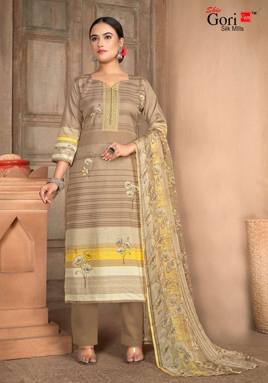 Shiv Gori Silk Mills Punjabi Kudi Vol-45 Indonesia Cottan Digital Collection On Wholesale