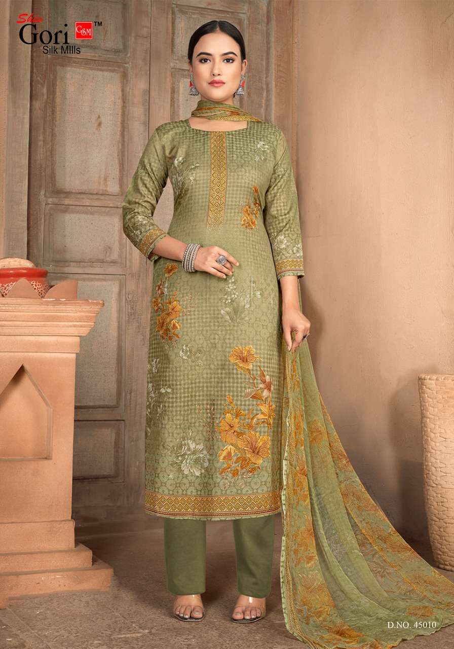 Shiv Gori Silk Mills Punjabi Kudi Vol-45 Indonesia Cottan Digital Collection On Wholesale
