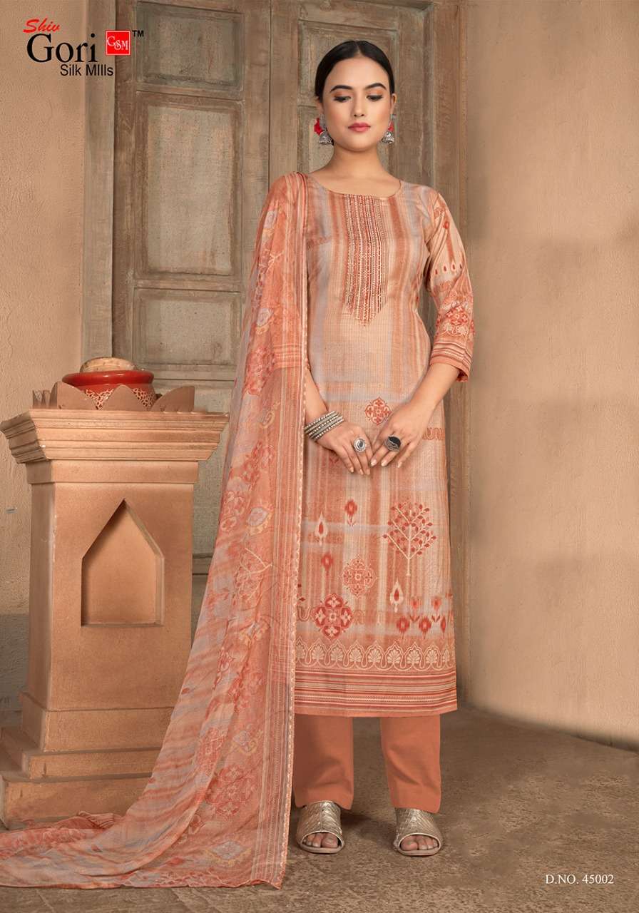 Shiv Gori Silk Mills Punjabi Kudi Vol-45 Indonesia Cottan Digital Collection On Wholesale