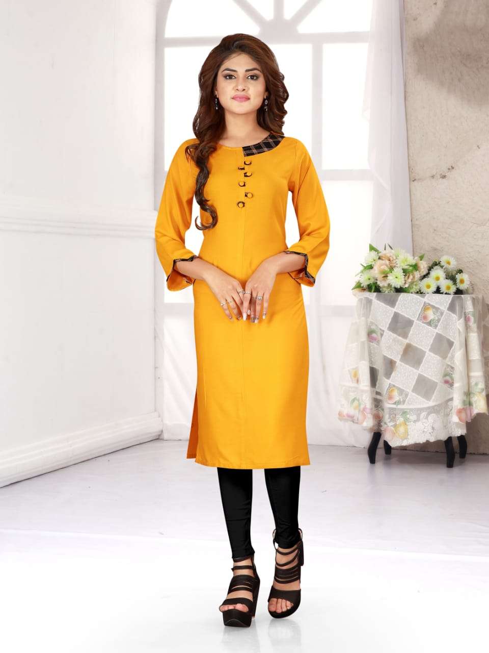SHIV TEXTILES Launch Wholesale Kurti On Denial Silk With Heavy Rayon