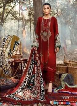 Shree Fab Maria B Vol 4 Exclusive Pure Heavy Reyon Cotton Kasmiri Self Embroidery On Wholesale