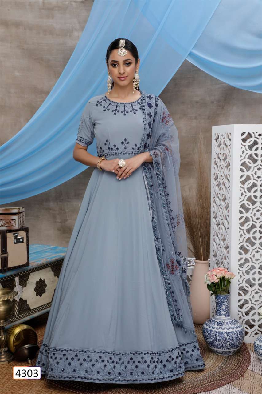 Shubhkala Vol - 7 Designer Exclusive  Long Anarkali  Style Gown Collection On Wholesale