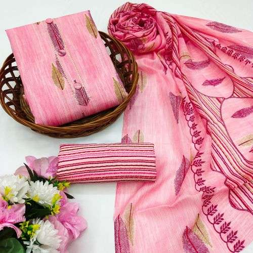 Snapchat 3 Printed Cotton Dress Material Collection On Wholesale