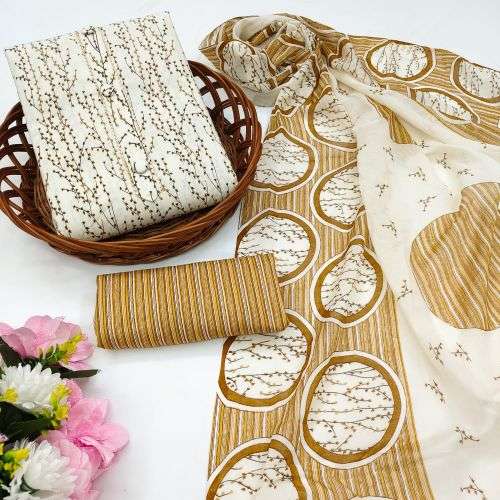 Snapchat 5 Printed Cotton Dress Material Collection On Wholesale
