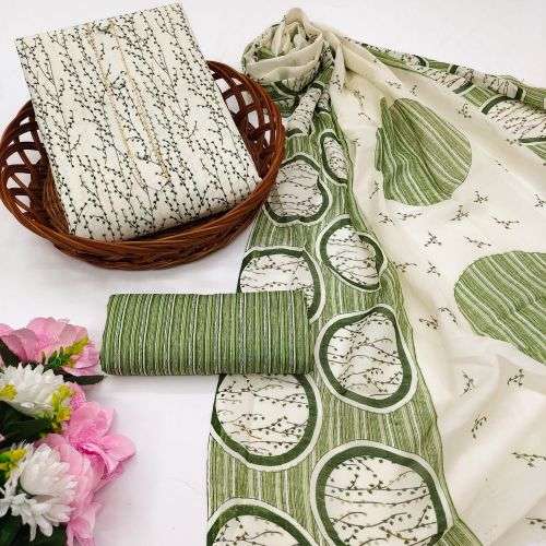Snapchat 5 Printed Cotton Dress Material Collection On Wholesale