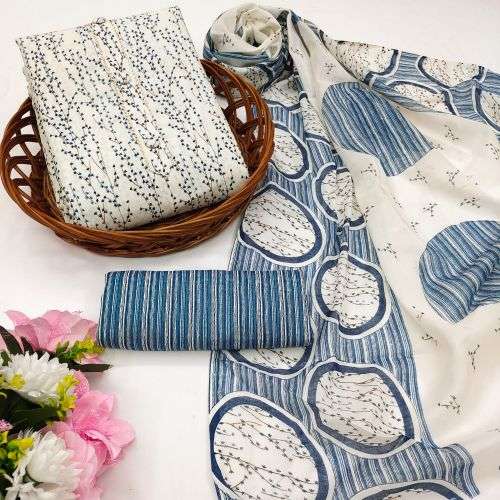 Snapchat 5 Printed Cotton Dress Material Collection On Wholesale