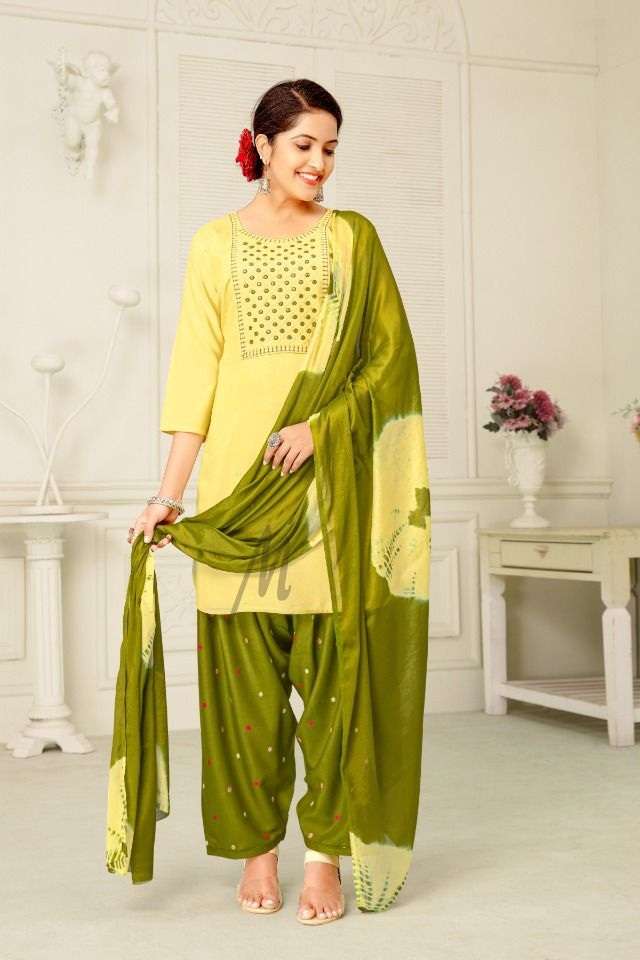 Soni Kudi Heavy Reyon With Embroidery Work On Wholesale