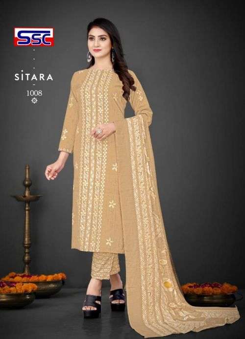 Ssc Sitara Regular Wear Dress Material Collection On Wholesale