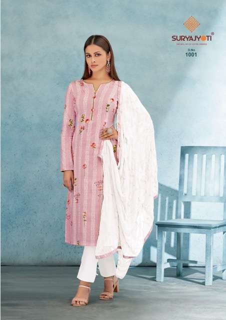 Suryajyoti Kiana Vol 1 Cambric Cotton Print with Foil and Khadi Print On Wholesale