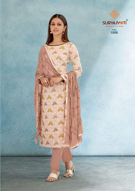 Suryajyoti Kiana Vol 1 Cambric Cotton Print with Foil and Khadi Print On Wholesale