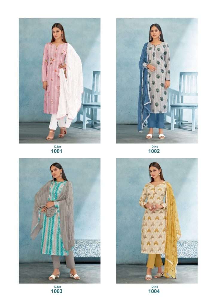 Suryajyoti Kiana Vol 1 Cambric Cotton Print with Foil and Khadi Print On Wholesale