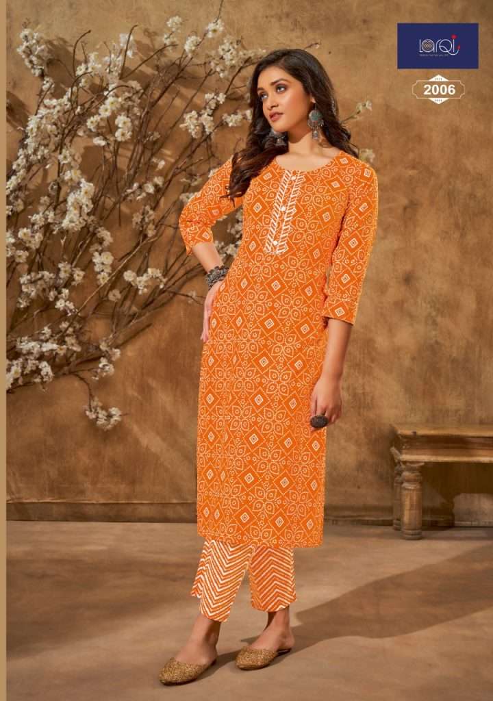 Suryajyoti Larqi Bandhani Leheriya Vol-2 – Kurti With Pant On Wholesale