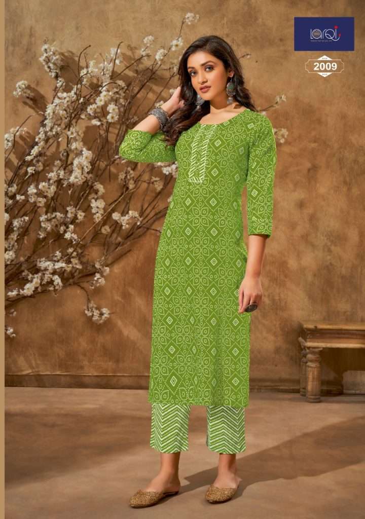 Suryajyoti Larqi Bandhani Leheriya Vol-2 – Kurti With Pant On Wholesale