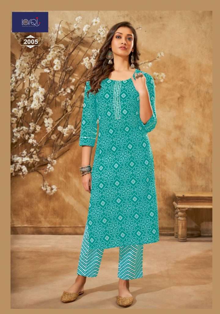 Suryajyoti Larqi Bandhani Leheriya Vol-2 – Kurti With Pant On Wholesale