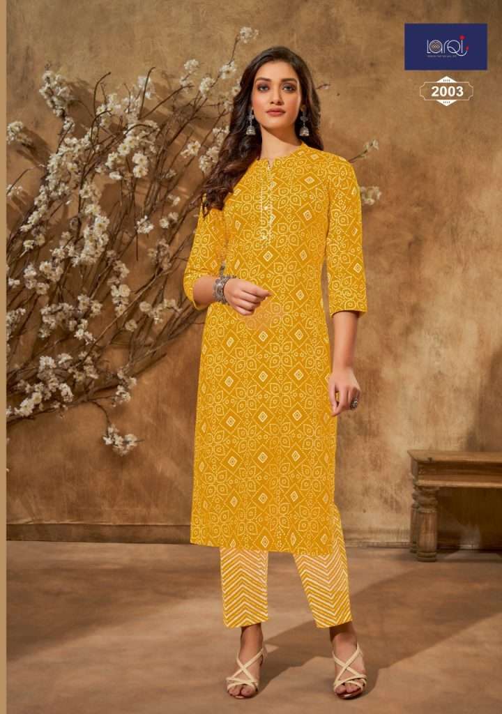 Suryajyoti Larqi Bandhani Leheriya Vol-2 – Kurti With Pant On Wholesale