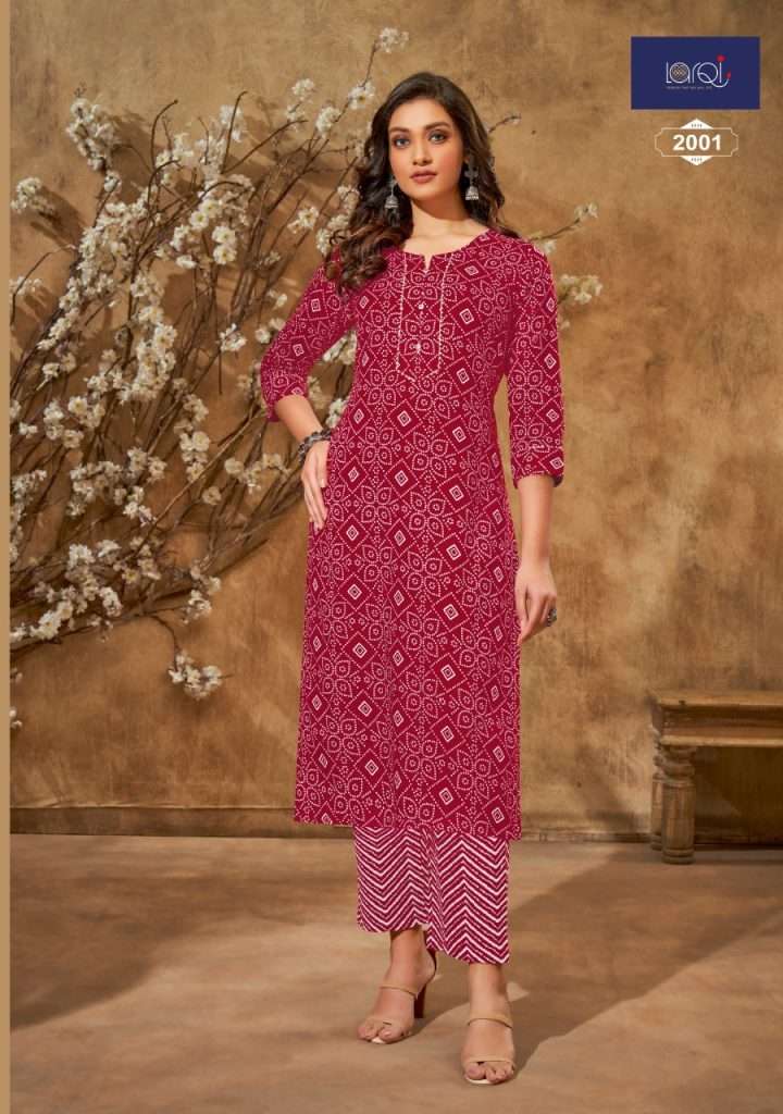 Suryajyoti Larqi Bandhani Leheriya Vol-2 – Kurti With Pant On Wholesale