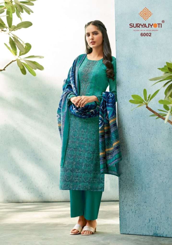 Suryajyoti Shaded Vol 6 Pure Cotton With Neck Embroidery On Wholesale